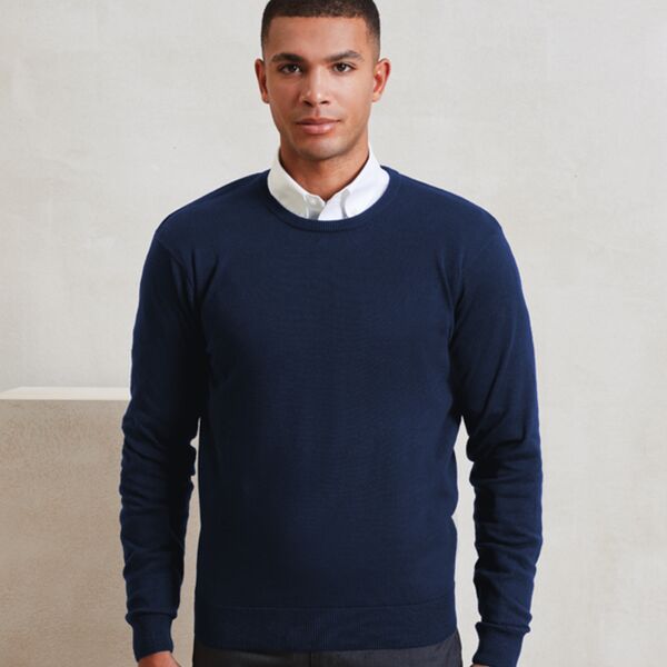 Premier Cotton Rich Crew Neck Sweater Thumbnail