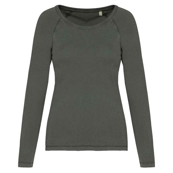 Native Spirit Ladies Raglan Long Sleeve Washed T-Shirt Thumbnail