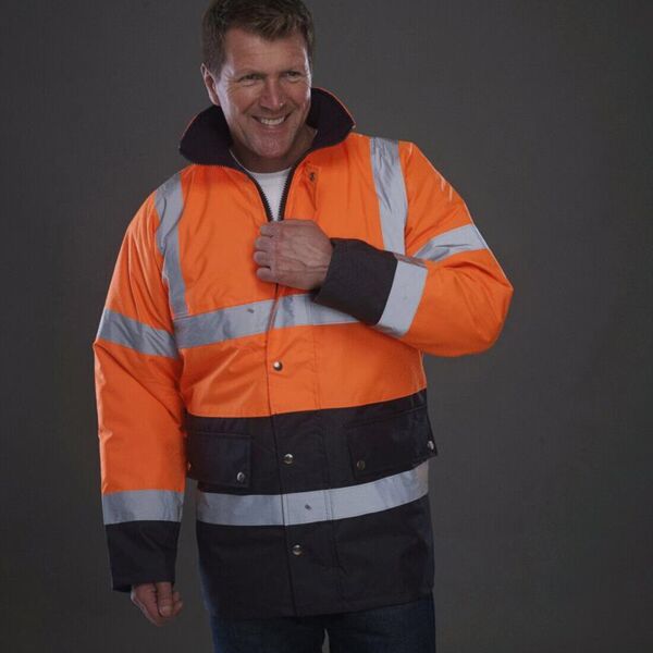 HI VIS 2 TONE MOTORWAY JACKET Thumbnail