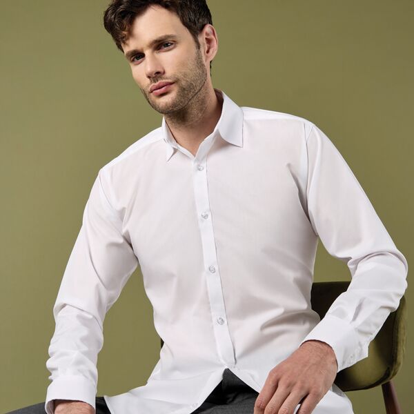 Kustom Kit Long Sleeve Slim Fit Business Shirt Thumbnail